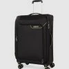 American Tourister Applite 4Security Spinner 71/27/ EXP TSA Suitcase Black & Green