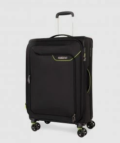 American Tourister Applite 4Security Spinner 71/27/ EXP TSA Suitcase Black & Green