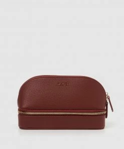 Arms Of Eve Monroe Jewellery and Cosmetic Travel Bag Burgundy