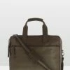 Cobb & Co Lawson Soft Leather Briefcase Olive