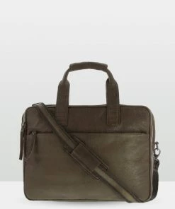 Cobb & Co Lawson Soft Leather Briefcase Olive