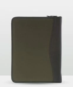 Cobb & Co River Leather / Canvas Zip Around Document Sleeve Forest -Men's Travel and Luggage http3A2F2Fstatic.theiconic.com .au2Fp2Fcobb co 5502 440817 3