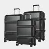 Cobb & Co Sydney Polycarbonate Luggage 3 Piece Set Black