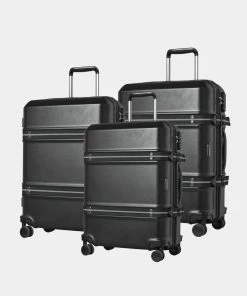 Cobb & Co Sydney Polycarbonate Luggage 3 Piece Set Black