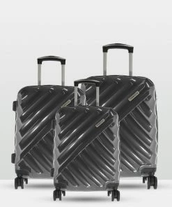 Cobb & Co Bendigo Polycarbonate Luggage 3 Piece Set GREY