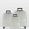 Cobb & Co Adelaide Luggage 3 Piece Hardside Spinner WHITE