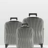 Cobb & Co Adelaide Luggage 3 Piece Hardside Spinner GREY
