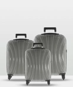 Cobb & Co Adelaide Luggage 3 Piece Hardside Spinner GREY