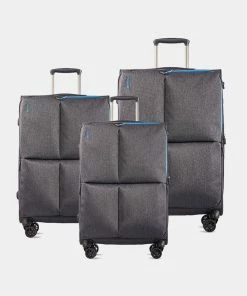 Echolac Japan Serpentine Soft Side 3 Piece Set Grey Blue