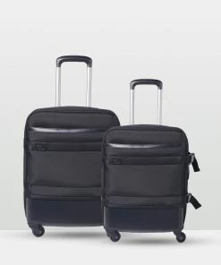 Echolac Japan Glasgow Echolac Soft 2 Piece Luggage Set BLACK