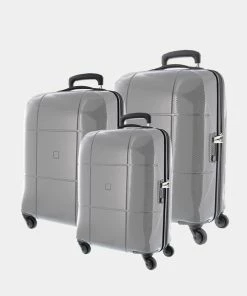 Echolac Japan Florence Hard Side 3 Piece Set Silver
