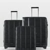 Echolac Japan Cape Town Echolac 3 Piece Luggage Set BLACK