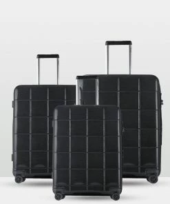 Echolac Japan Cape Town Echolac 3 Piece Luggage Set BLACK