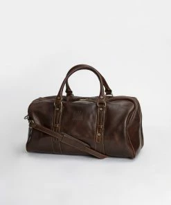 Republic of Florence The Polo Small Choc Leather Overnighter Chocolate