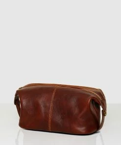 Republic of Florence Tre Leather Dopp Kit Brown