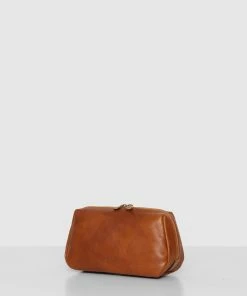 Republic of Florence The Otto Leather Dopp Kit Matt Tan