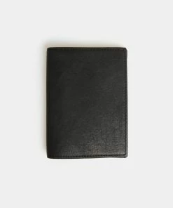 Globite Leather Passport Cover with RFID Carbon Ink Black