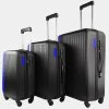 JETT BLACK Jetsetter Blue Luggage Set Jet Black