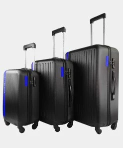 JETT BLACK Jetsetter Blue Luggage Set Jet Black