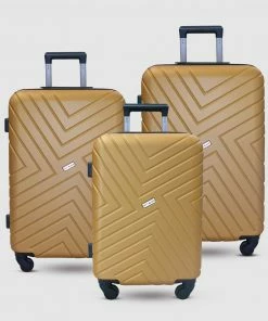 JETT BLACK Sahara Maze Luggage Set Golden