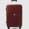 JETT BLACK Merlot Maze Luggage Set Deep Red
