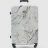 JETT BLACK White Marble Series Luggage Set White Grey Marble