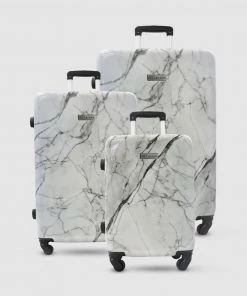 JETT BLACK White Marble Series Luggage Set White Grey Marble -Men's Travel and Luggage http3A2F2Fstatic.theiconic.com .au2Fp2Fjett black 2777 363667 3