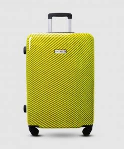 JETT BLACK Carbon Yellow Series Large Suitcase