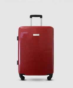 JETT BLACK Carbon Red Series Medium Suitcase Deep Red