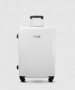 JETT BLACK Carbon White Series Medium Suitcase
