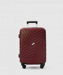 JETT BLACK Merlot Maze Carry On Suitcase Deep Red