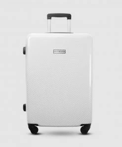 JETT BLACK Carbon White Series Large Suitcase Pure White