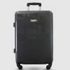 JETT BLACK Carbon Black Series Large Suitcase Metallic Black