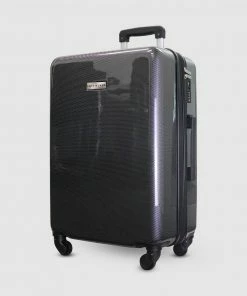 JETT BLACK Carbon Black Series Carry On Suitcase Metallic Black