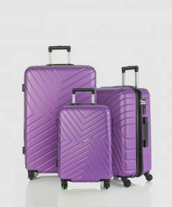 JETT BLACK Violet Maze Luggage Set