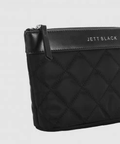 JETT BLACK The Bondi Quilted Clutch Pouch Zip Case Jet Black -Men's Travel and Luggage http3A2F2Fstatic.theiconic.com .au2Fp2Fjett black 8235 1263811 3