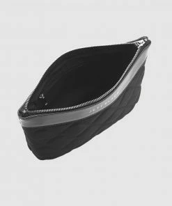 JETT BLACK The Bondi Quilted Clutch Pouch Zip Case Jet Black -Men's Travel and Luggage http3A2F2Fstatic.theiconic.com .au2Fp2Fjett black 8241 1263811 4