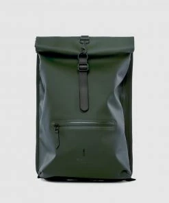 RAINS Rolltop Rucksack Green