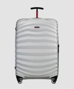 Samsonite Lite-Shock Sports 75cm Spinner Case Off White & Red