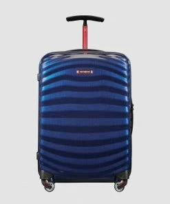 Samsonite Lite-Shock Sport 55cm Spinner Case Nautical Blue & Red