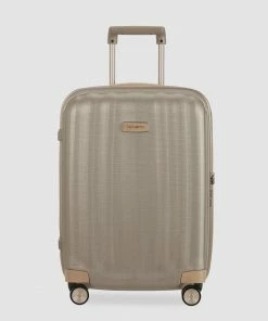 Samsonite Lite-Cube Prime 55cm Spinner Matte Ivory & Gold
