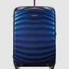 Samsonite Lite-Shock Sport 81cm Spinner Case Nautical Blue & Red