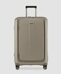 Samsonite Prodigy Spinner 75/28 Expandable Suitcase Ivory & Gold