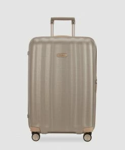 Samsonite Lite-Cube Prime 76cm Spinner Matte Ivory & Gold